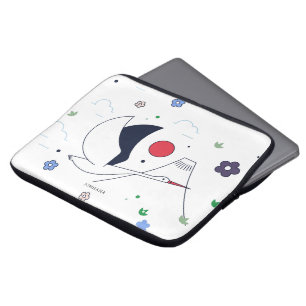 Funda Para Portátil Resumen ilustracion moderno de grúa voladora