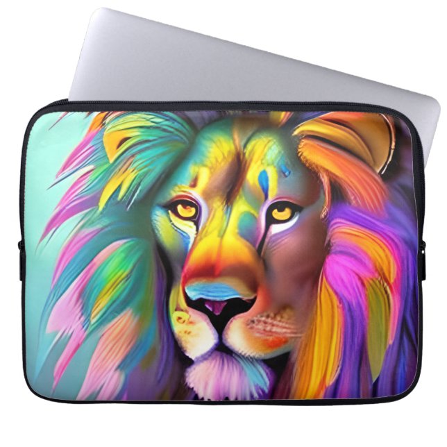 Funda Para Portátil Resumen Lion Face Mystical Fantasy Art (Frente)