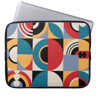 Funda Para Portátil Resumen Memphis: Estilo de cosecha geométrica.