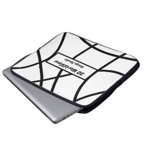 Funda Para Portátil resumen minimalista moderno en blanco y negro