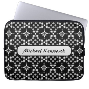 Funda Para Portátil Resumen Modelo de puntos de boquilla monocromo