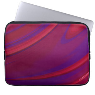 Funda Para Portátil Resumen moderno Minimalista Red Purple Swirl