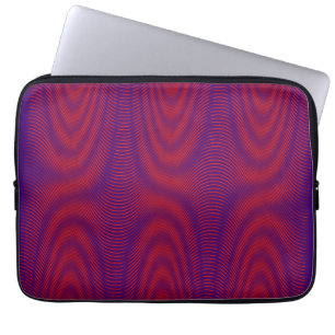 Funda Para Portátil Resumen moderno y Guay Efecto moiré morado y rojo