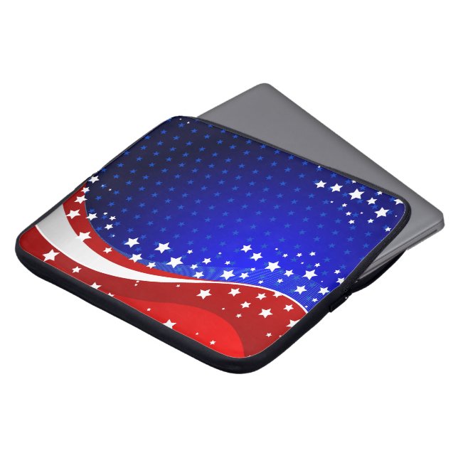 Funda Para Portátil Resumen Monograma 2 de la bandera estadounidense (Superior anverso)