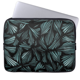 Funda Para Portátil Resumen Patrón azul de vidrio destrozado