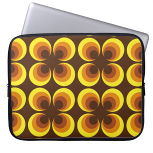 Funda Para Portátil Resumen. Patrón incoloro y fluido de los años 60, 