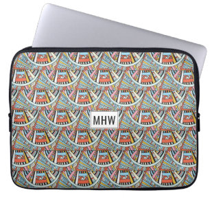 Funda Para Portátil Resumen Patrón personalizado monograma mangas para