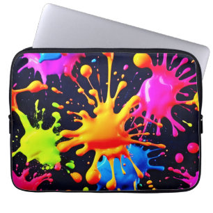 Funda Para Portátil Resumen Pintura de pintura de neón