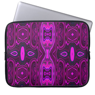 Funda Para Portátil Resumen retro Patrón rosa caliente y magenta