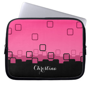 Funda Para Portátil Resumen rosa y negro