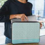 Funda Para Portátil Resumen verde elegante<br><div class="desc">Elegante manga de portátil Green Abstract. Proteja su portátil con esta funda de portátil ligera, verde azulada y de color beige y abstracto. Fácilmente personalizarlo con su propio nombre (o cualquier otro nombre) pulsando en el botón "PERSONALIZAR ESTA PLANTILLA". Esta manga portátil es para aquellos que deseen proteger el ordenador...</div>