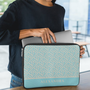 Funda Para Portátil Resumen verde elegante