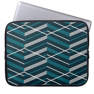 Funda Para Portátil Resumen zigzag: elegante geométrico vintage.