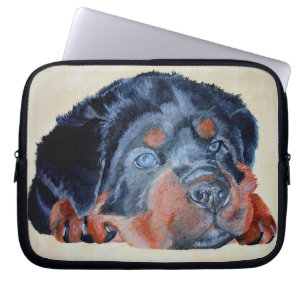 Funda Para Portátil Retrato artístico de Rottweiler Puppy Mascota