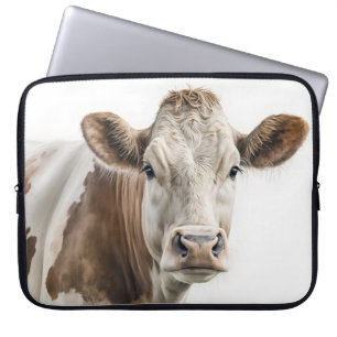 Funda Para Portátil Retrato de Watercolor Hereford Cow