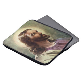 Funda Para Portátil Retrato religioso vintage de Jesucristo con halo