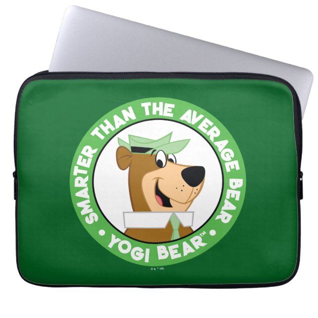 Funda Para Portátil Retrato sonriente del oso de Yogi (Frente)