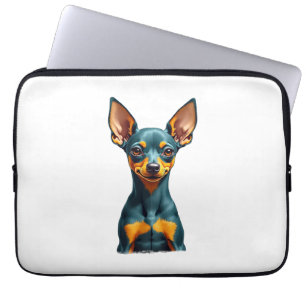 Funda Para Portátil Retrato Vintage de Pinscher Miniatura Grabado Colo