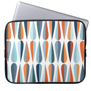 Funda Para Portátil Retro a mediados de siglo, patrón de formas de caí