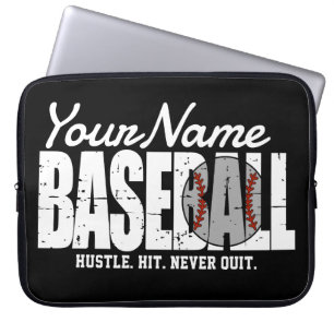 Funda Para Portátil Retro Béisbol ADD NOMBRE Pinstripe Team Player