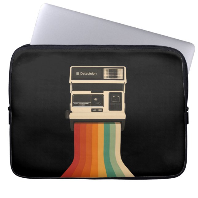 Funda Para Portátil Retro Camera with Rainbow Print (Frente)