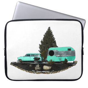 Funda para portátil Retro Camping Car Trailer