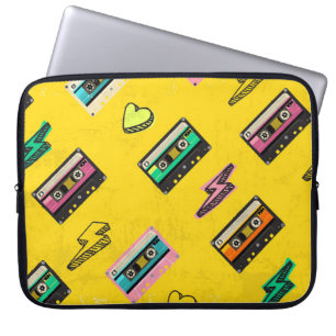 Funda Para Portátil Retro Cassette: Diseño Fiesta de amor de los 80