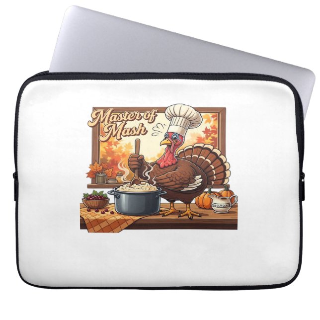 Funda Para Portátil Retro Chef Turkey Thankding Classic T-Shirt (Frente)