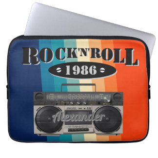 Funda Para Portátil Retro clásico boom box rock n roll music vintage