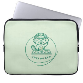 Funda para portátil Retro DJ Raccoon Unplugged Ver
