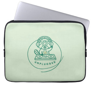 Funda para portátil Retro DJ Raccoon Unplugged Ver