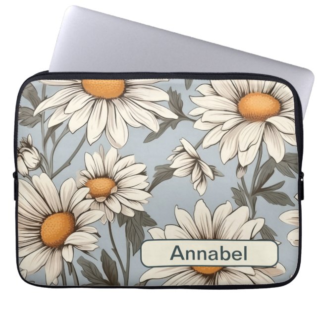 Funda para portátil Retro Flowers 6 (Frente)