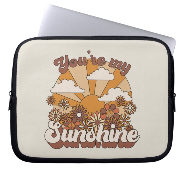 Funda Para Portátil Retro Groovy | Eres mi Sunshine (Frente)