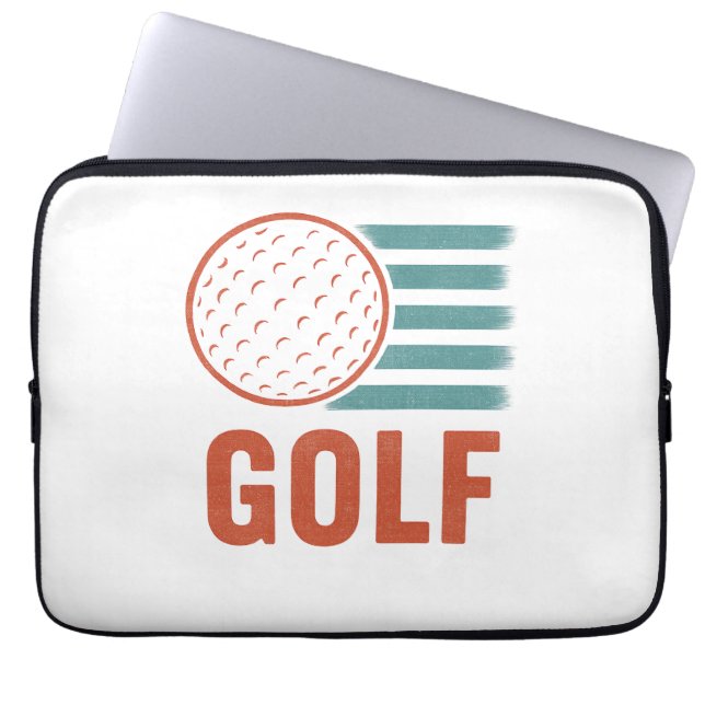 Funda Para Portátil Retro Grunge Golf (Frente)