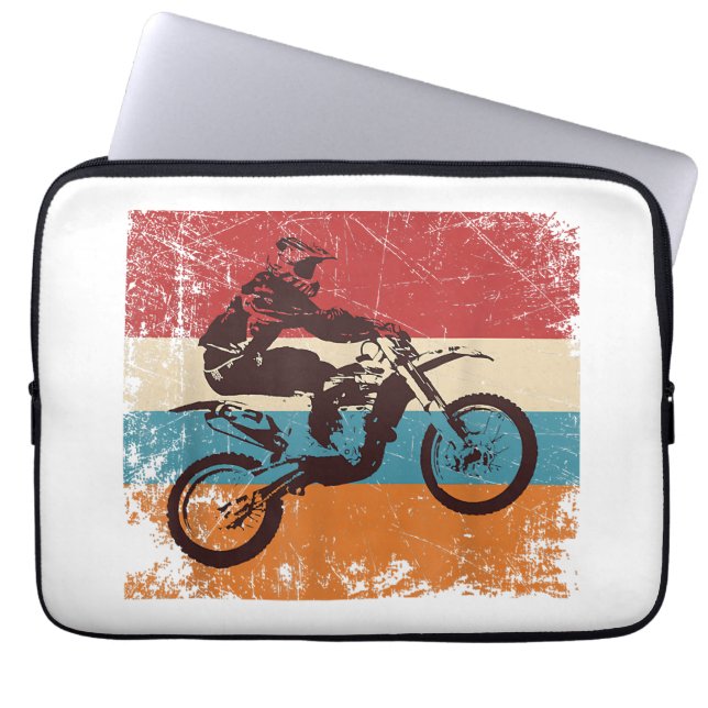 Funda Para Portátil Retro Off Road Motocross Enduro (Frente)