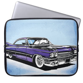 Funda Para Portátil Retro Purple Classic Car Side Pop Art