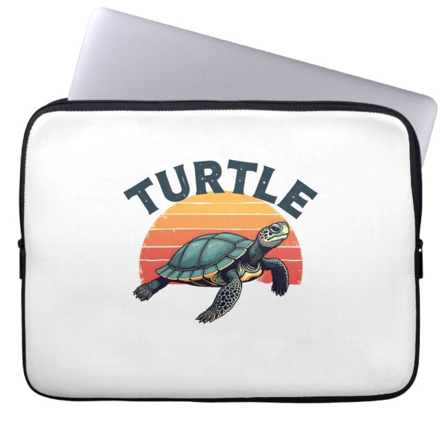 Funda Para Portátil Retro Turtle T-Shirt (Frente)