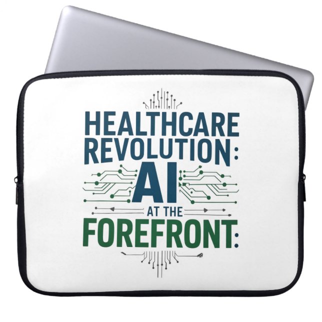 Funda Para Portátil Revolución médica de IA - Frontera sanitaria (Frente)