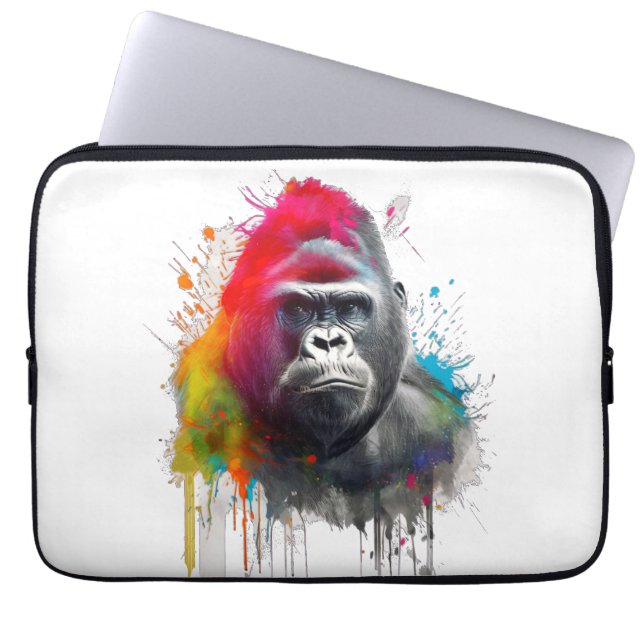 Funda Para Portátil Rey de la Selva: Majestuoso Gorila (Frente)