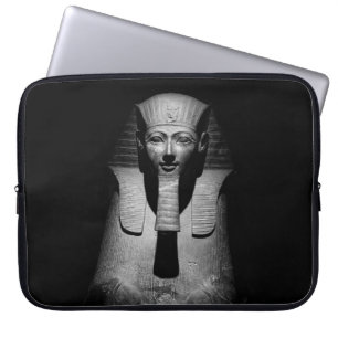 Funda Para Portátil Rey del faraón blanco y negro