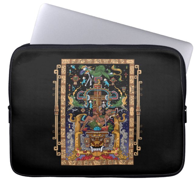 Funda Para Portátil Rey Pakal, astronauta maya (Frente)