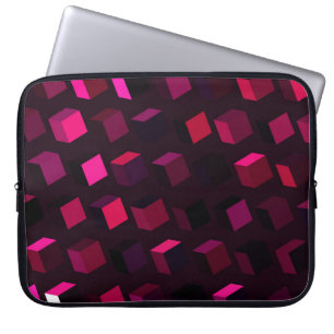 Funda Para Portátil Rhombus rosado oscuro: decoración abstracta degrad