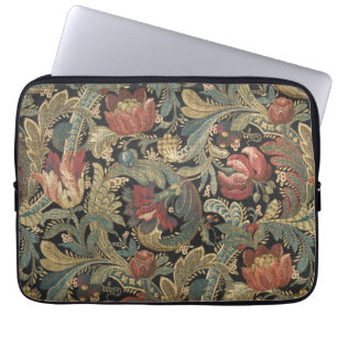 Funda Para Portátil Rica Tapicería de Brocado Floral Antiguo Victorian