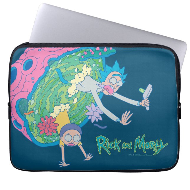 Funda Para Portátil RICK AND MORTY™ | Abandonar El Portal Infectado (Frente)