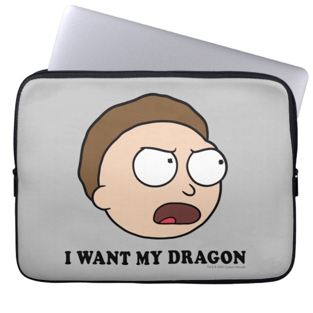 Funda Para Portátil RICK AND MORTY™ | Quiero Mi Dragón (Frente)