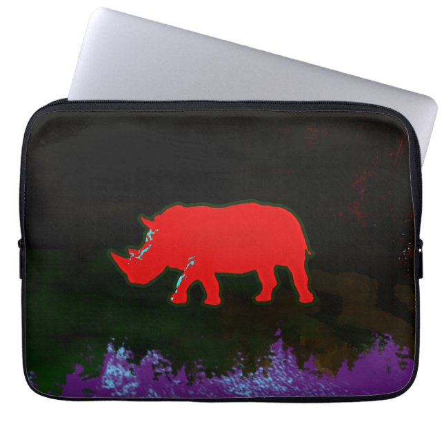 Funda Para Portátil rinoceronte (Frente)
