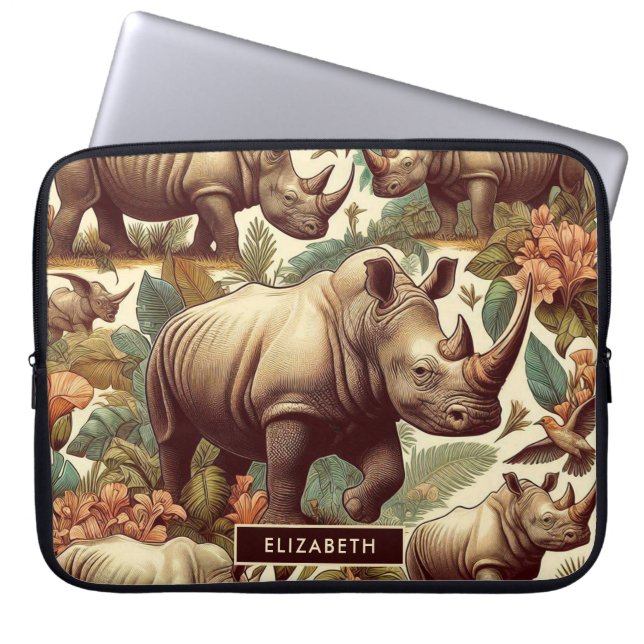 Funda Para Portátil Rinoceronte inmaculado (Frente)