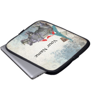 Funda Para Portátil Rinoceronte vintage