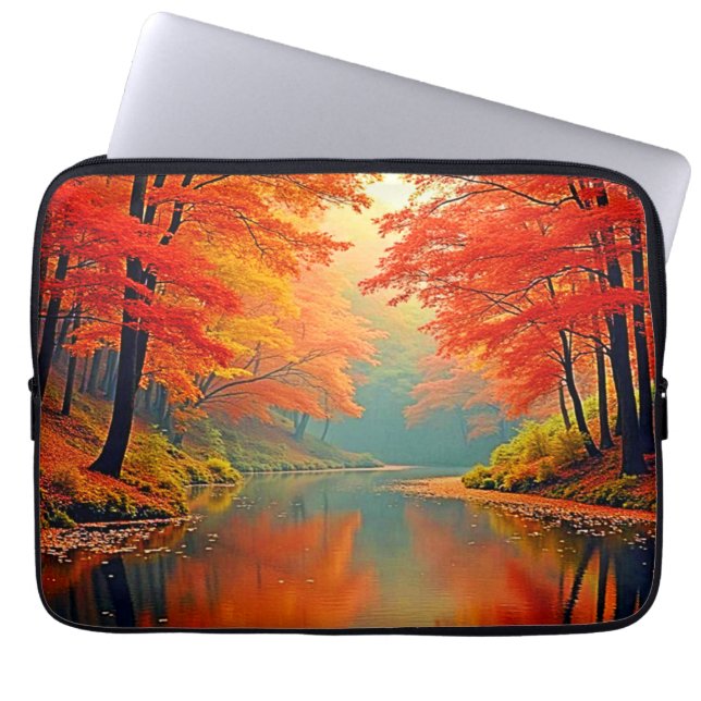 Funda Para Portátil Río Forestal Autumn (Frente)