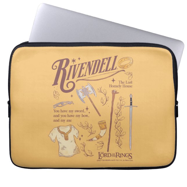 Funda Para Portátil RIVENDELL™ Watercolor Collage Graphic (Frente)